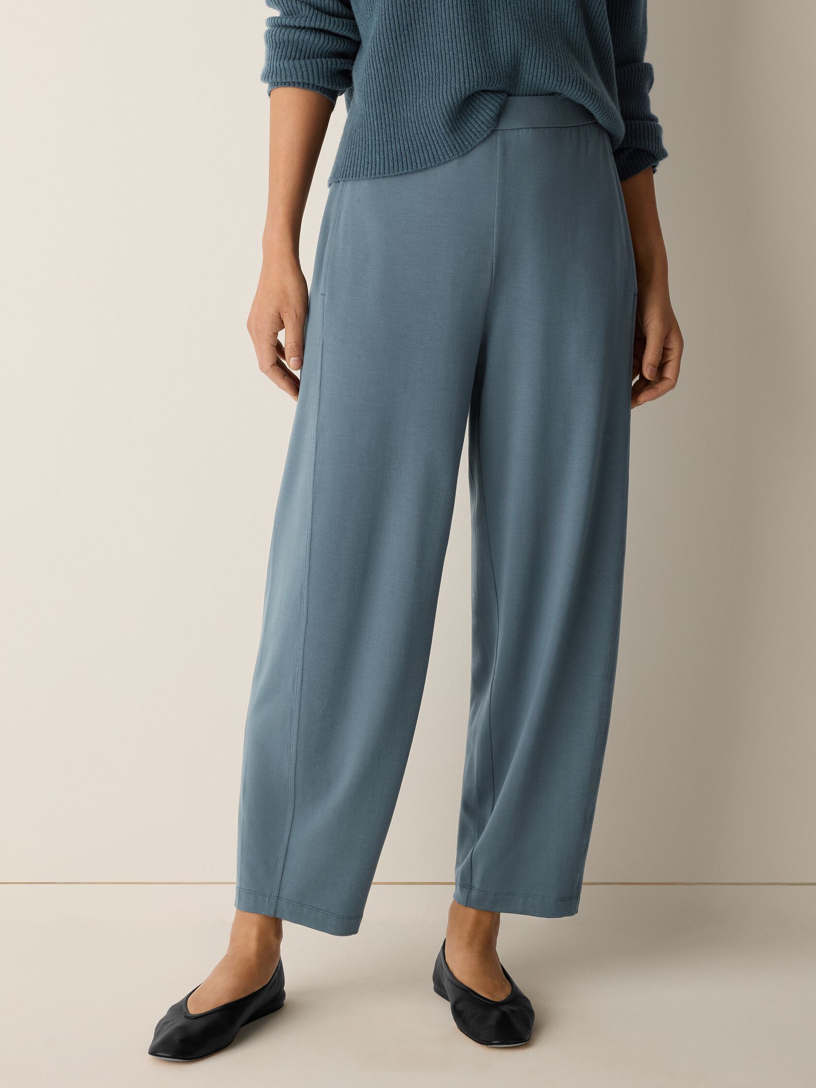 Stretch Jersey Knit Lantern Pant