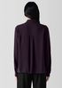 Silk Georgette Crepe Classic Collar Shirt