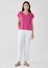 Organic Linen Jersey V-Neck Tee
