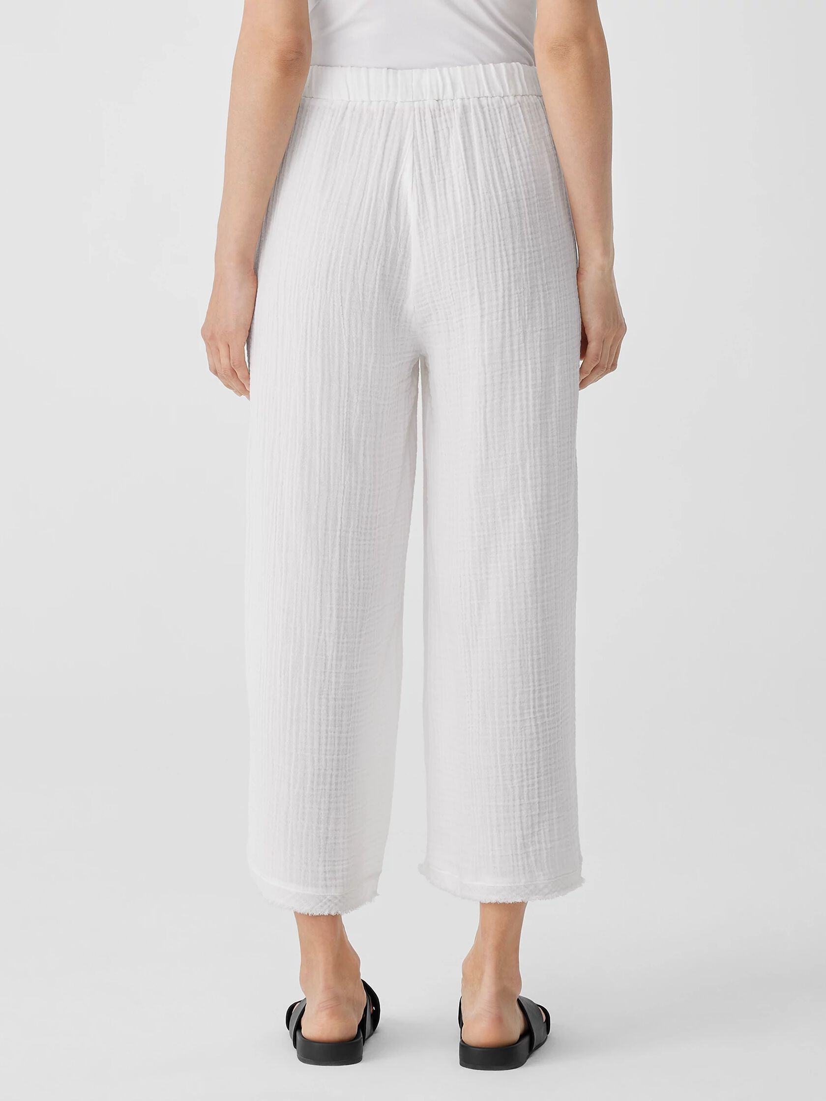 Organic Cotton Gauze Wide-Leg Pant