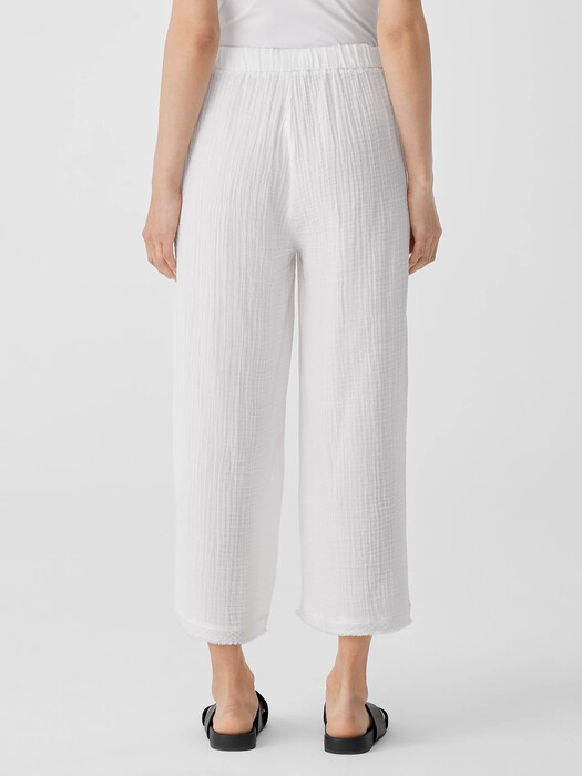 Organic Cotton Gauze Wide-Leg Pant
