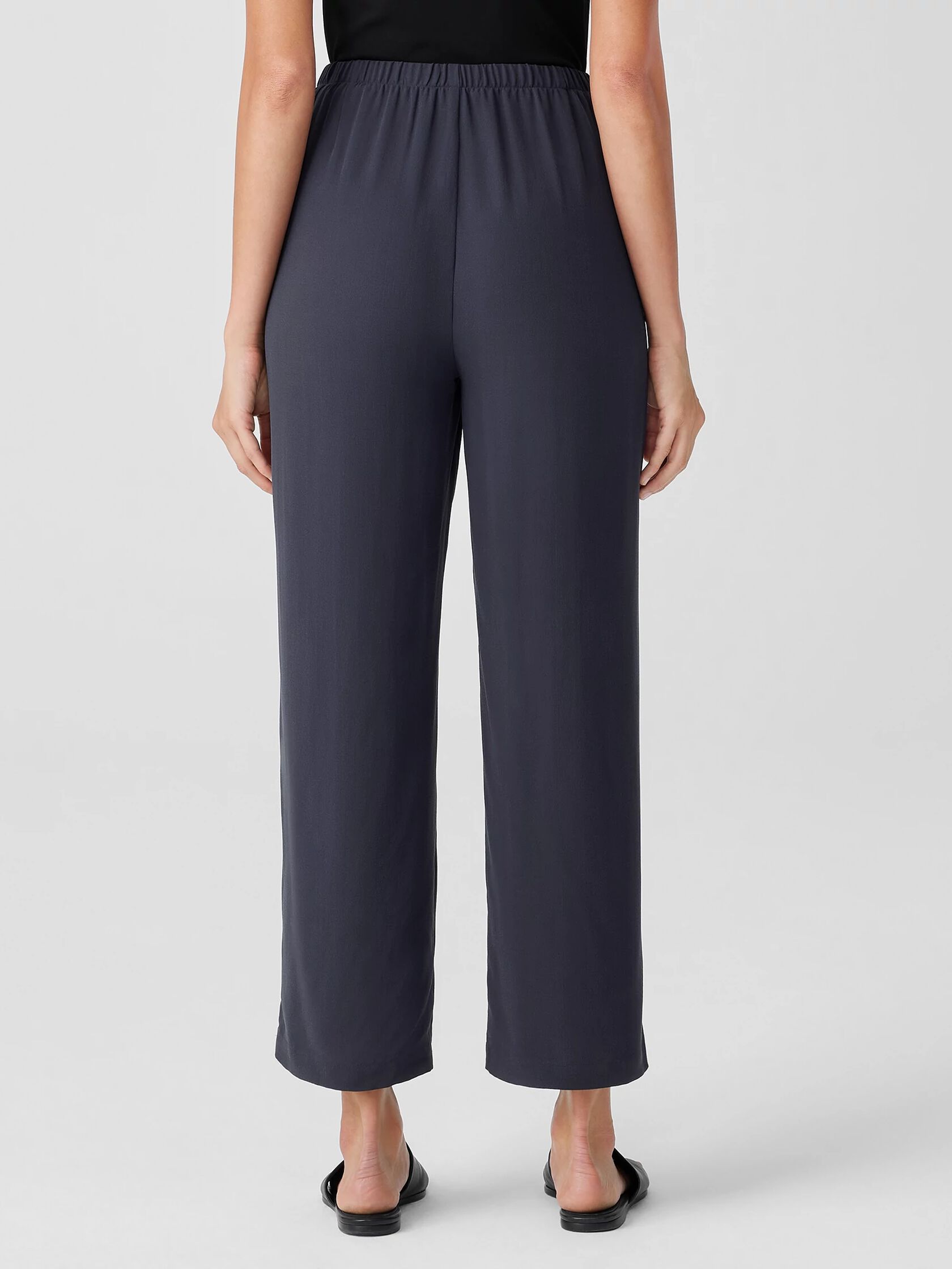 Silk Georgette Crepe Straight Pant