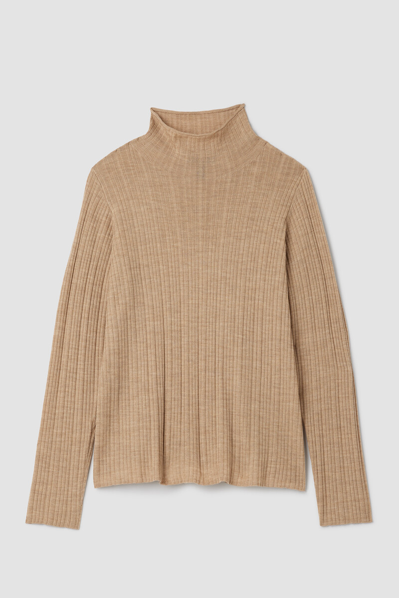 Superfine Merino Turtleneck Top in Regenerative Wool Superfine Merino Turtleneck Top in Regenerative Wool