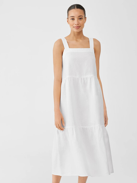 Organic Linen Tiered Dress
