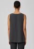 Silk Georgette Crepe Ballet Neck Tank