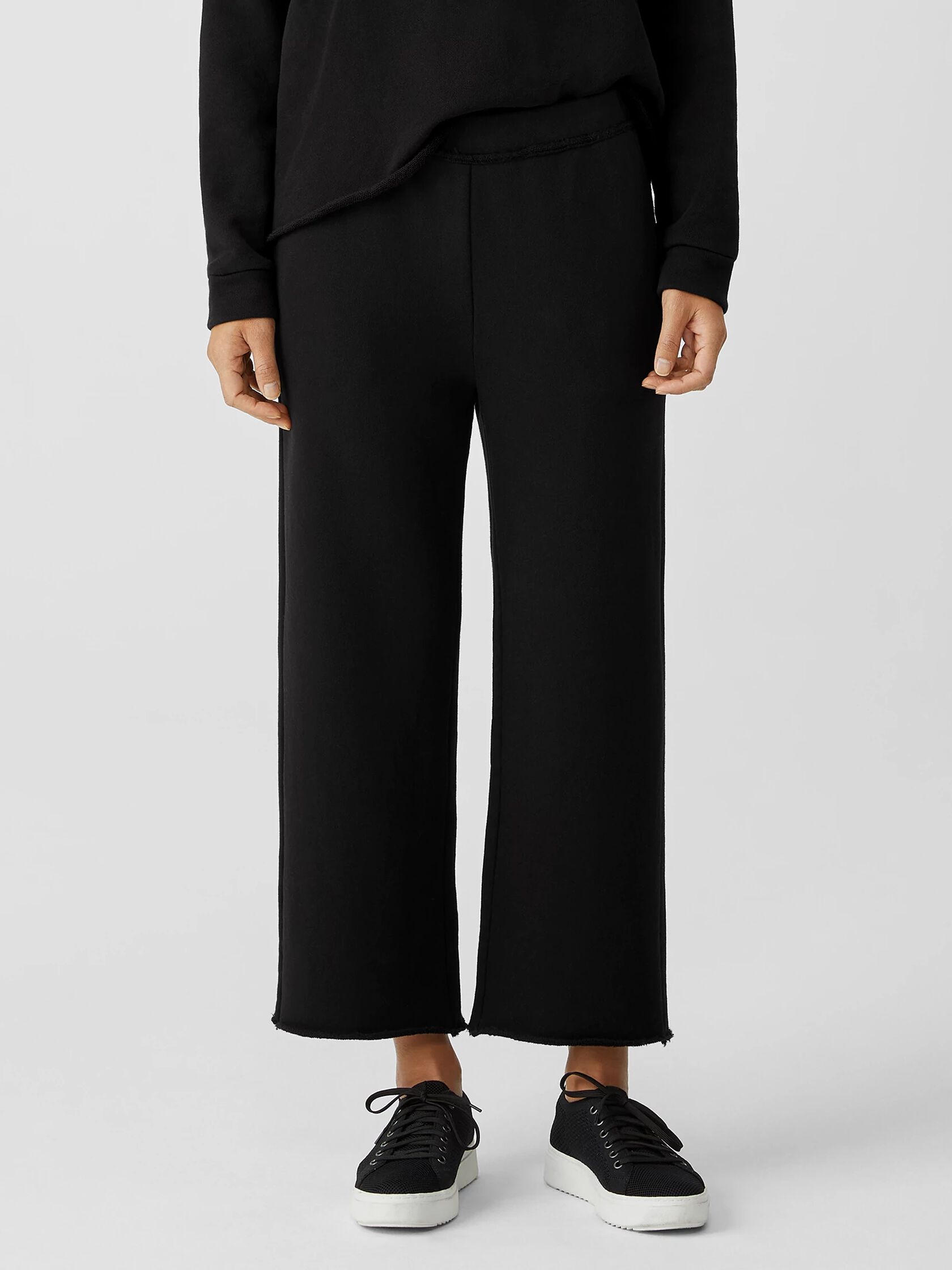 Organic Cotton French Terry Straight Pant | EILEEN FISHER