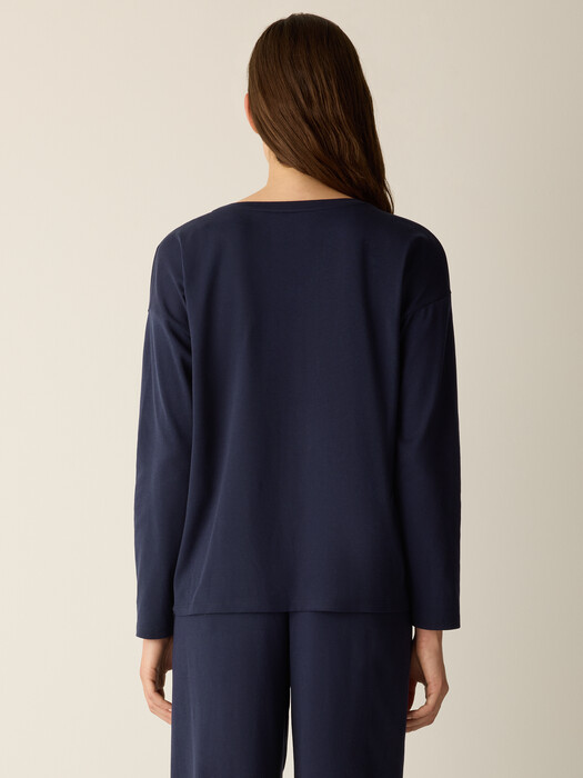 Organic Cotton Interlock Jewel Neck Sleep Top