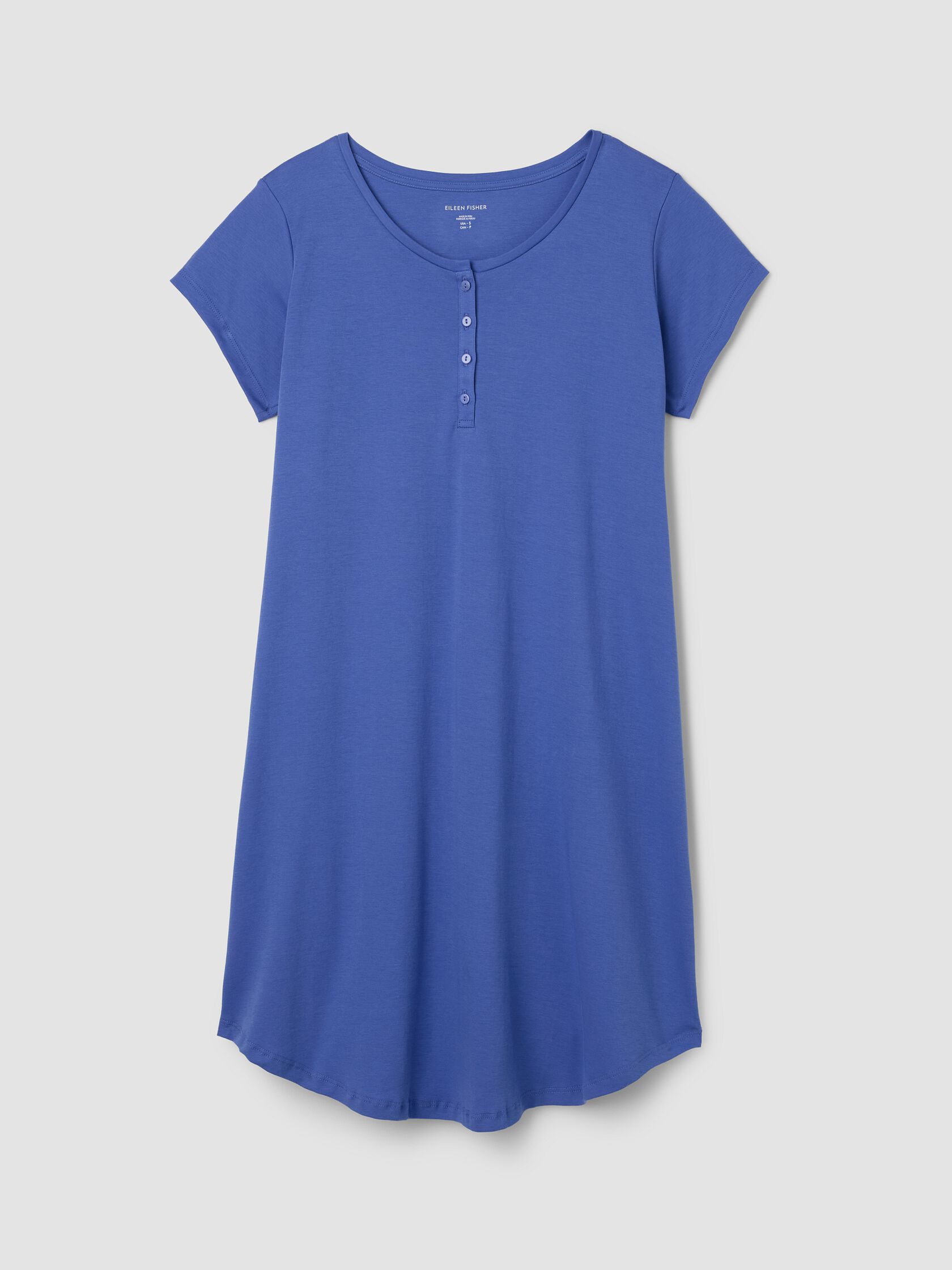 Organic Cotton Interlock Henley Sleep Dress