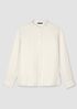 Silk Twill Band Collar Shirt
