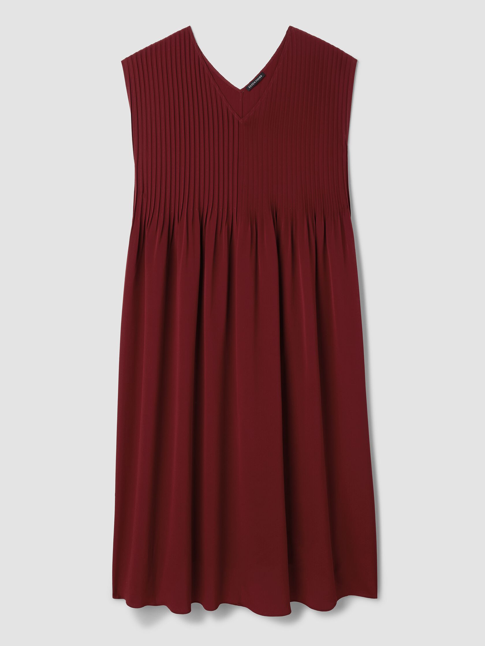 Silk Crepe de Chine V-Neck Dress