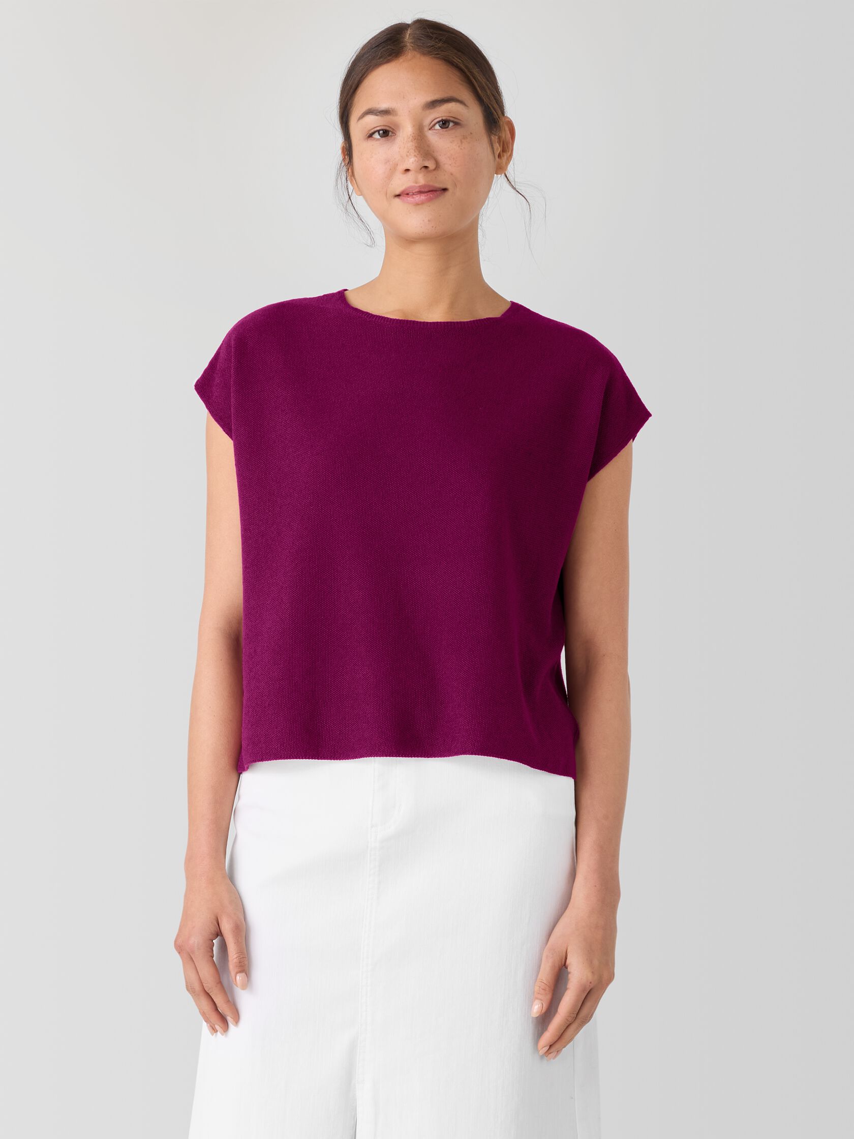 Organic Linen Cotton Square Top
