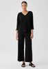 Stretch Jersey Knit Wide-Leg Pant