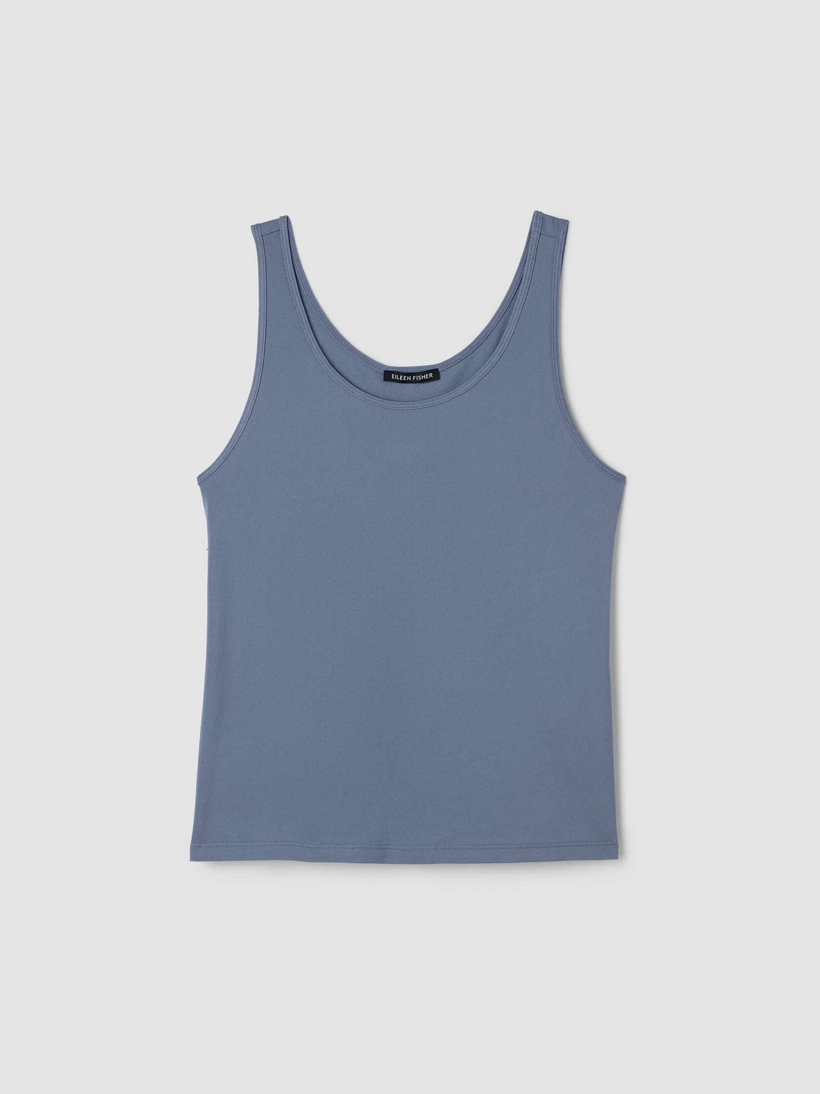 Stretch Silk Jersey Scoop Neck Tank