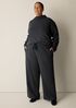 Waffle Cotton Blend Doubleknit Wide-Leg Pant