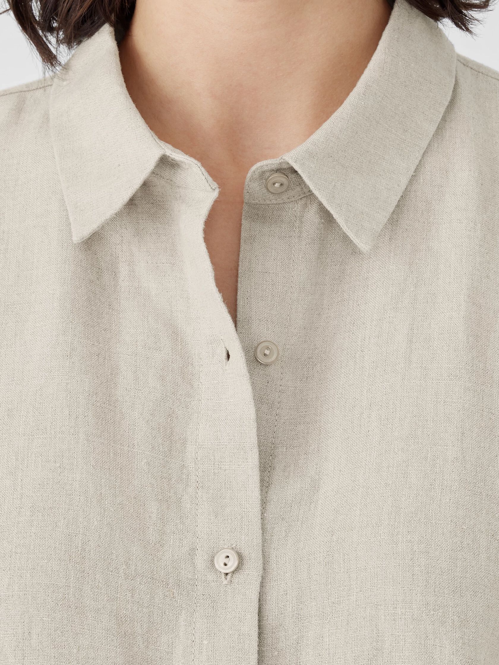 Organic Linen Classic Collar Short-Sleeve Shirt