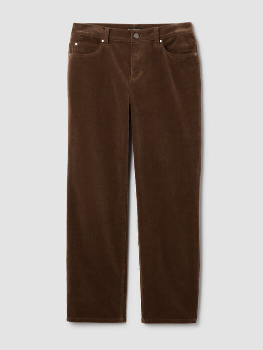 Organic Cotton Stretch Corduroy Straight Pant