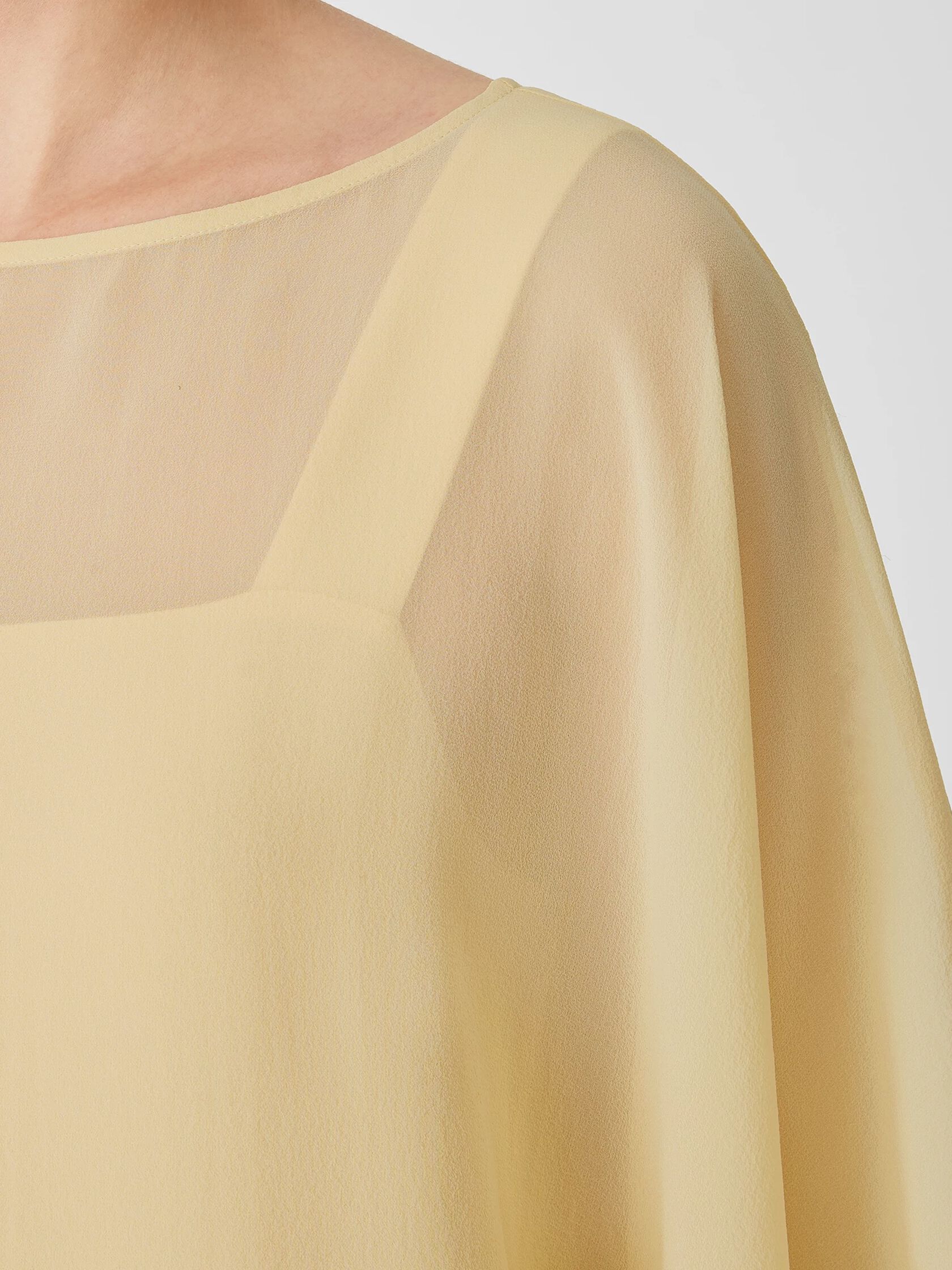 Sheer Silk Georgette Poncho