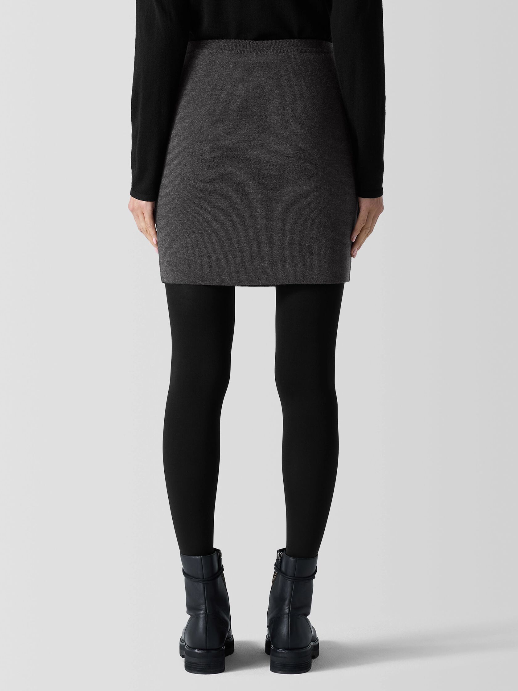Merino Mini Skirt in Regenerative Wool