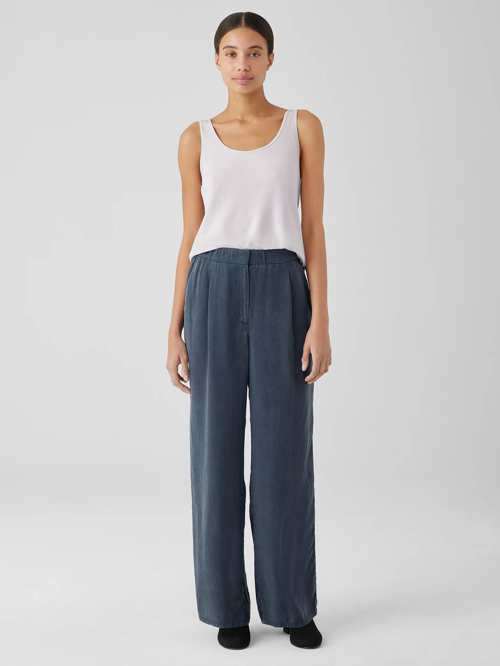 Stretch Silk Jersey&nbsp;Scoop Neck Tank