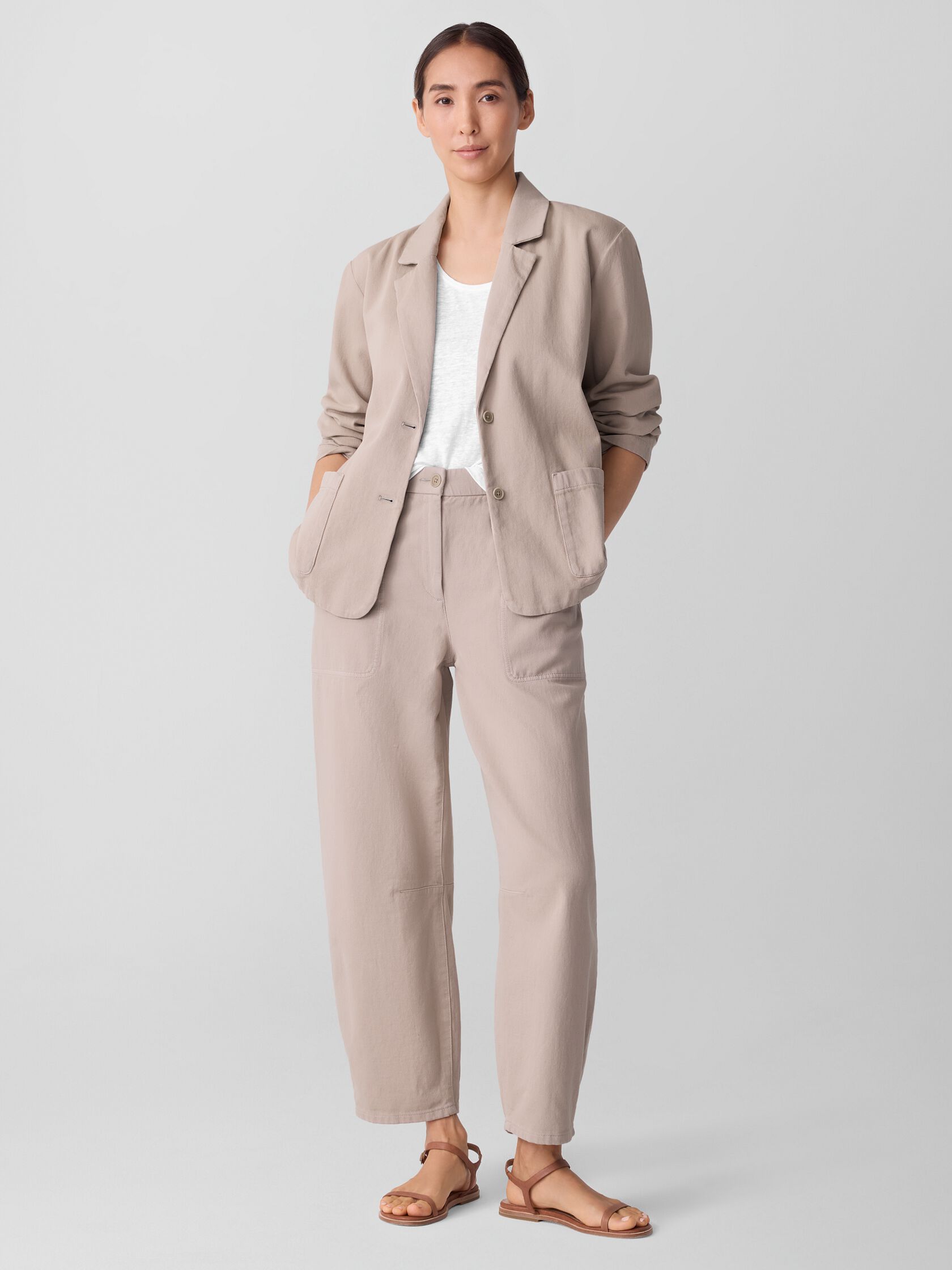 Garment-Dyed Utility Cotton Blazer