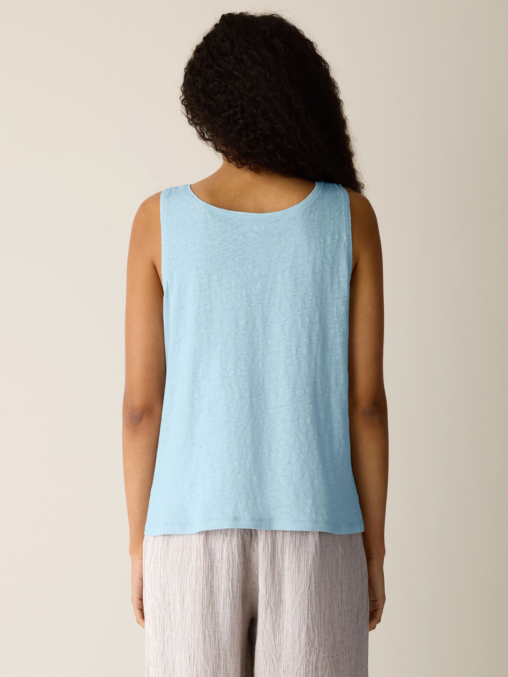 Organic Linen Jersey Scoop Neck Tank