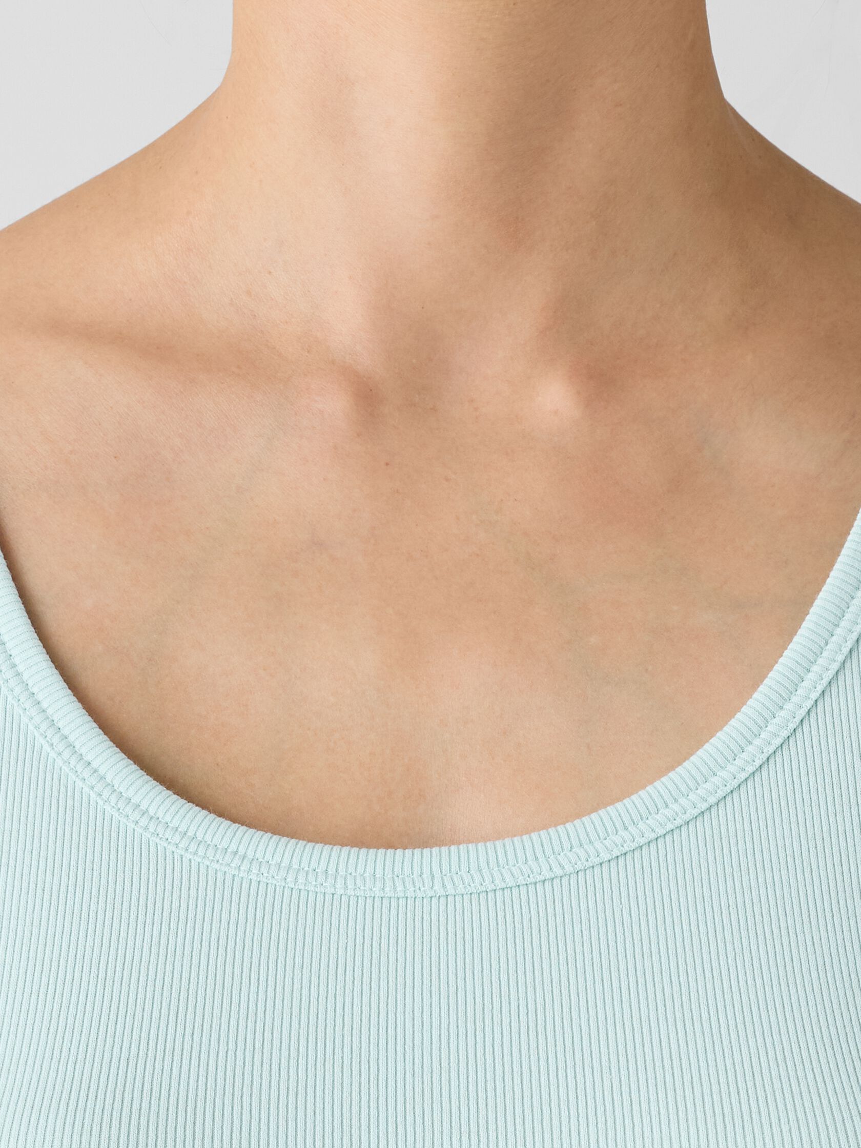 Organic Cotton Stretch Rib Scoop Neck Tank