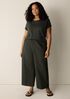 Organic Cotton Pucker Wide-Leg Pant