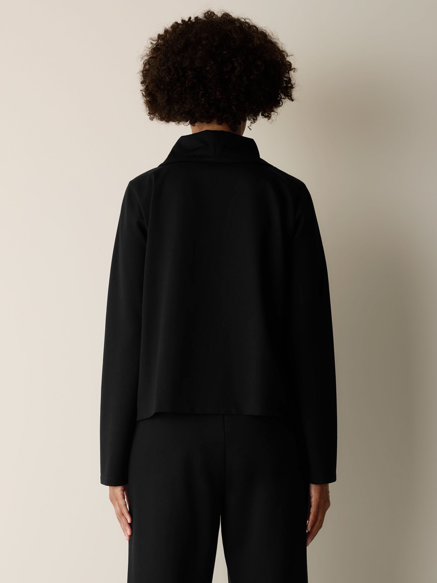 Lightweight Ponte Funnel Neck Top