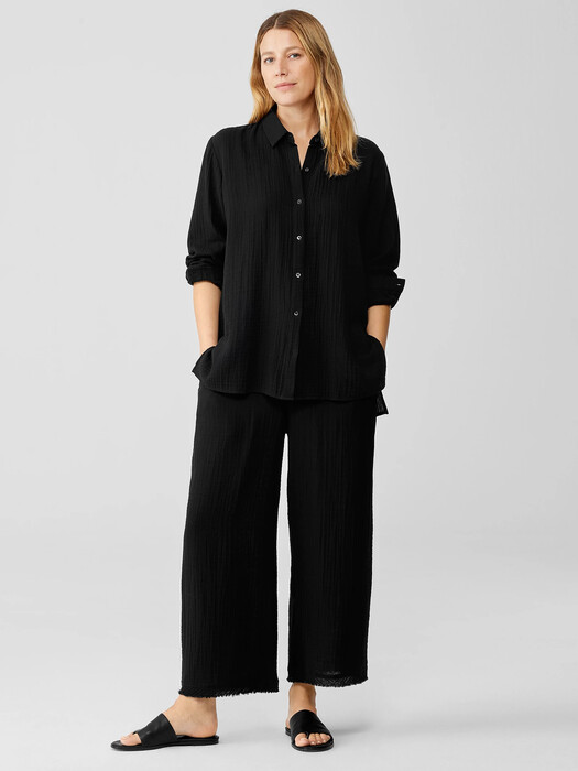 Organic Cotton Gauze Classic Collar Shirt