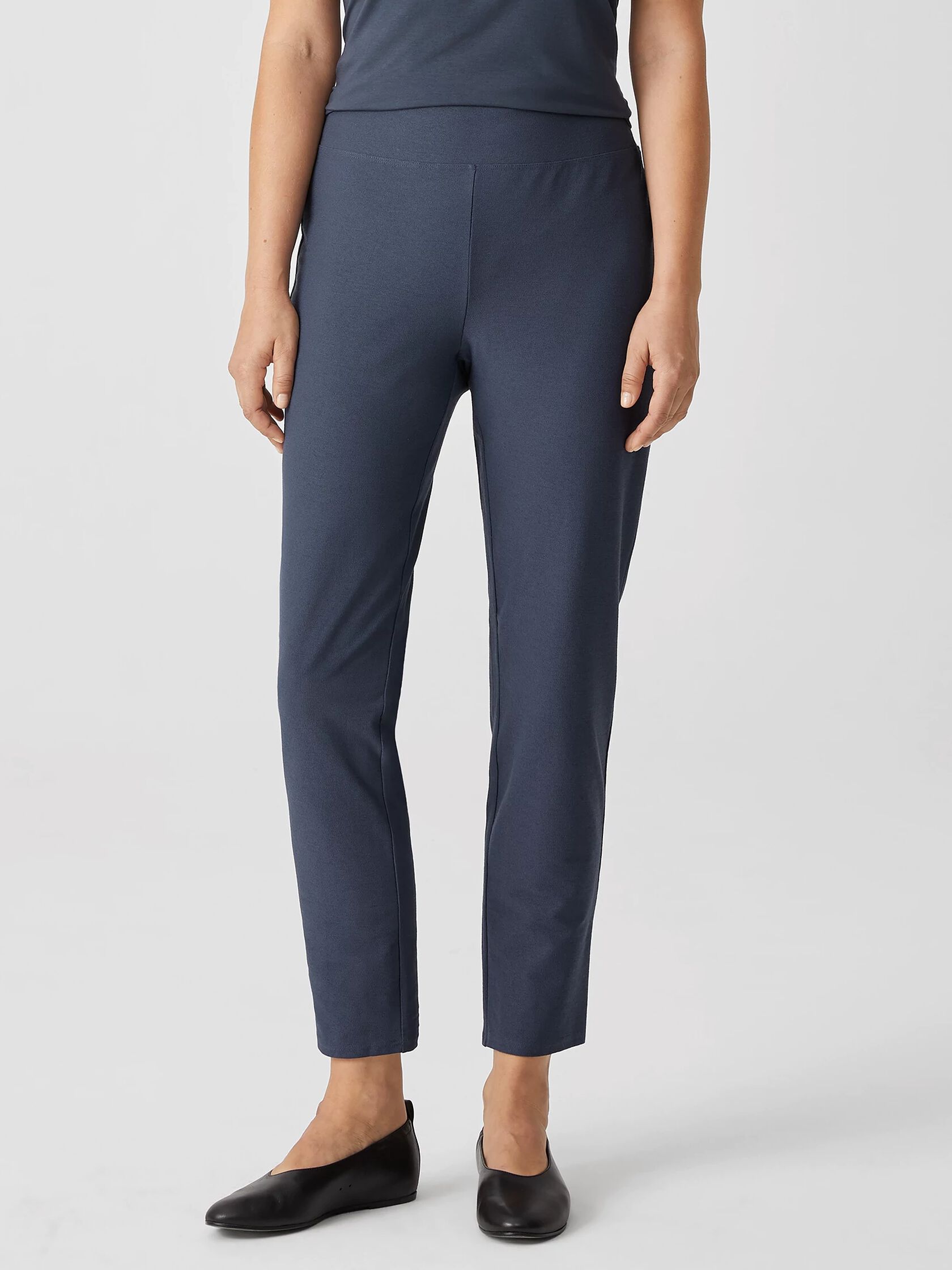 Washable Stretch Crepe High-Waisted Pant