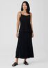 Crushed Silk Maxi Skirt
