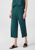 Ribbed Organic Cotton Blend Straight Pant