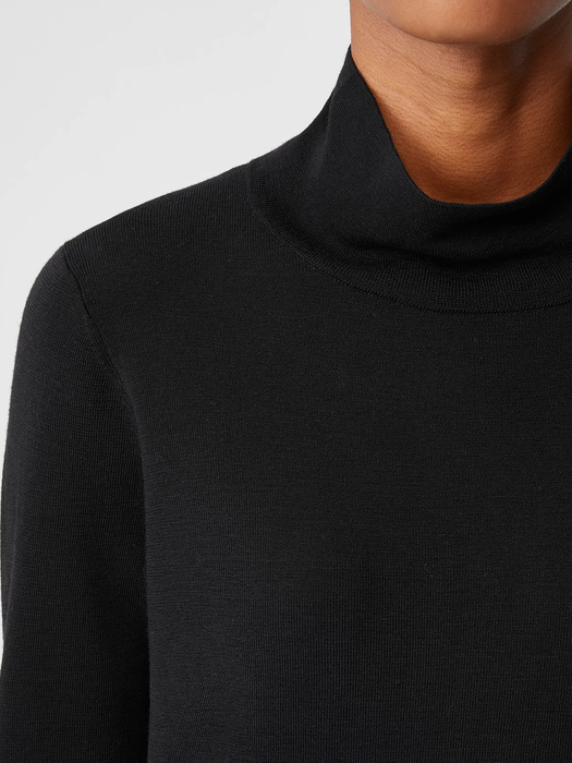 Ultrafine Merino Scrunch Neck Top