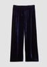 Velvet Pleated Straight Pant