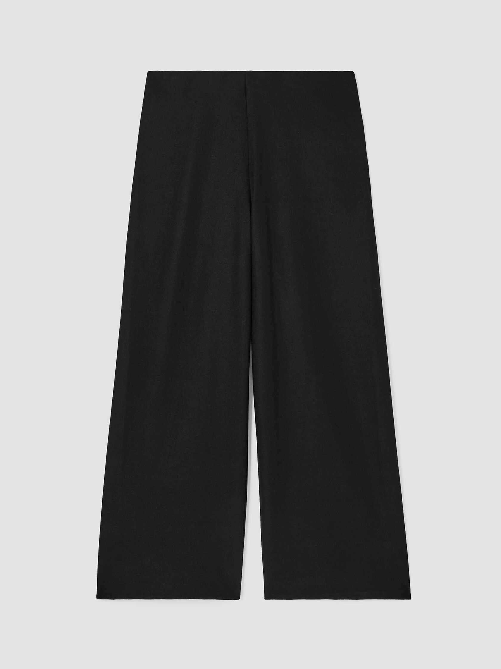 Boiled Wool Jersey Wide-Leg Pant