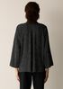 Windowpane Crinkle Weave Split Neck Shirt