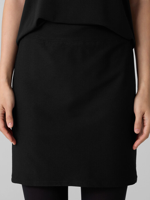 Washable Stretch Crepe Mini Skirt