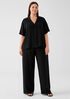 Silk Georgette Crepe Notch Collar Shirt