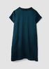 Textured Satin Round Neck Dress