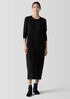 Stretch Jersey Knit Round Neck Dress