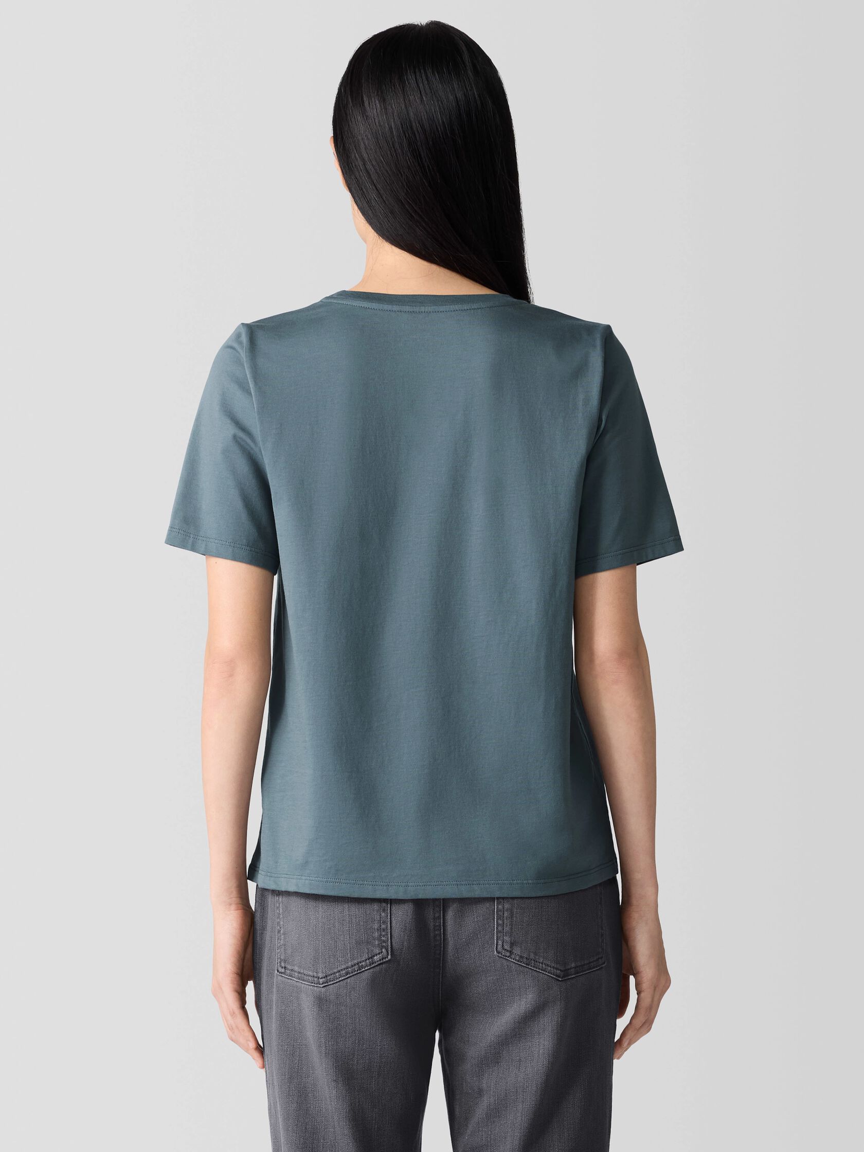 Organic Pima Cotton Jersey Round Neck Tee