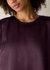 Textured Satin Round Neck Dress