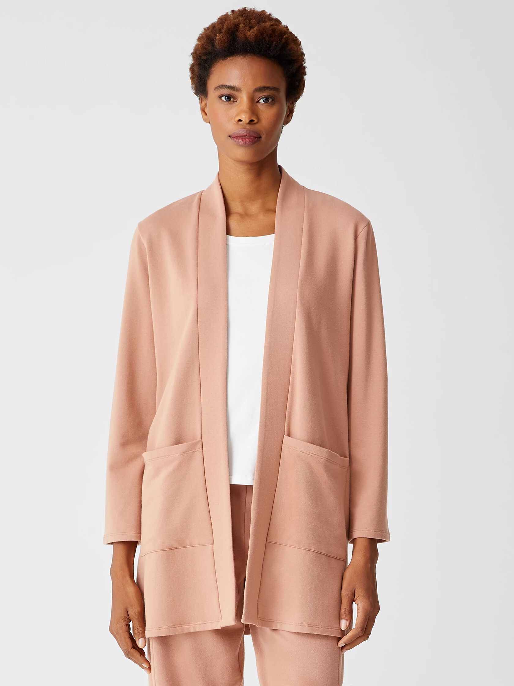 Cozy Brushed Terry Hug Long Jacket