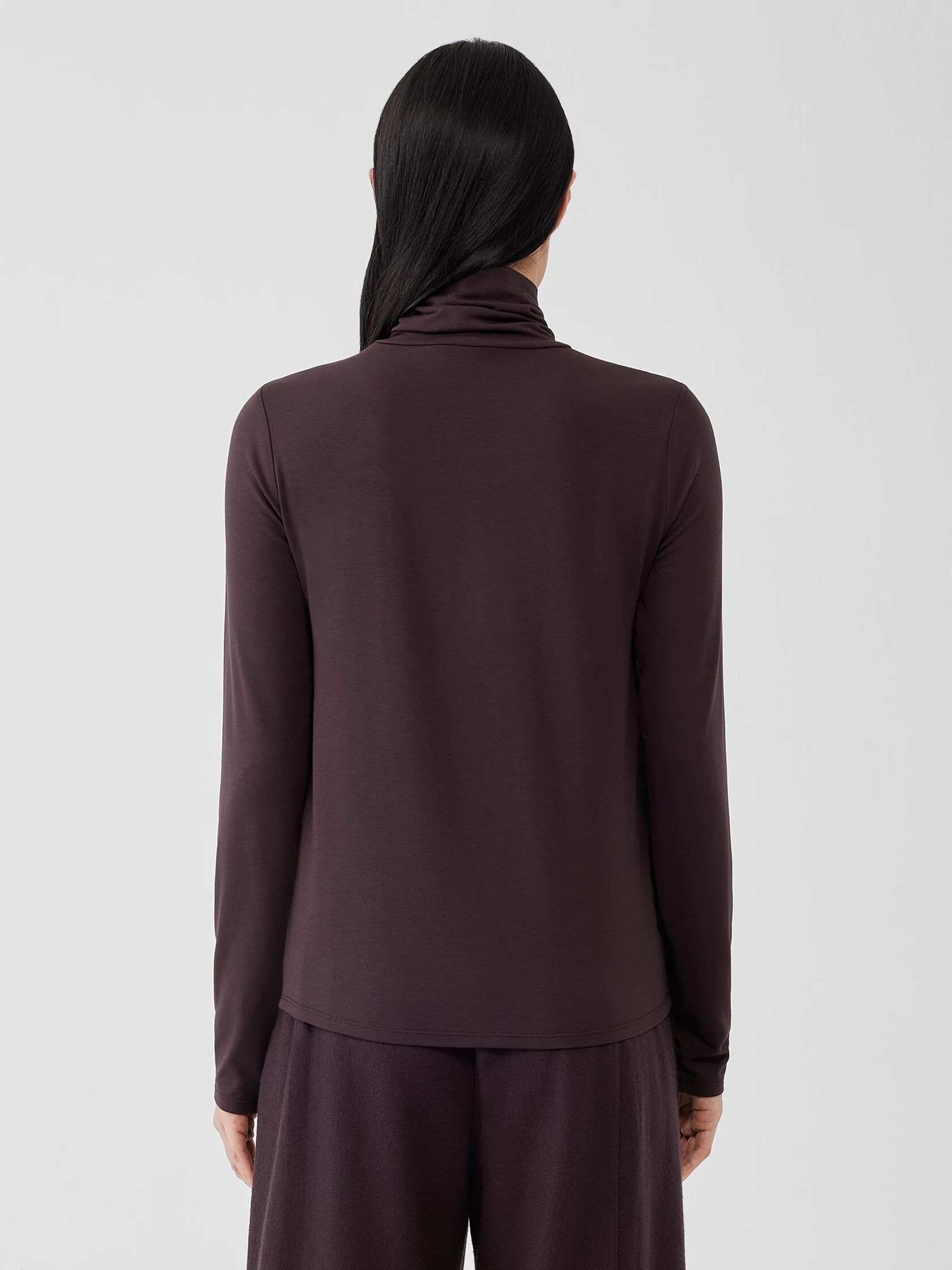 Fine Jersey Scrunch Neck Top