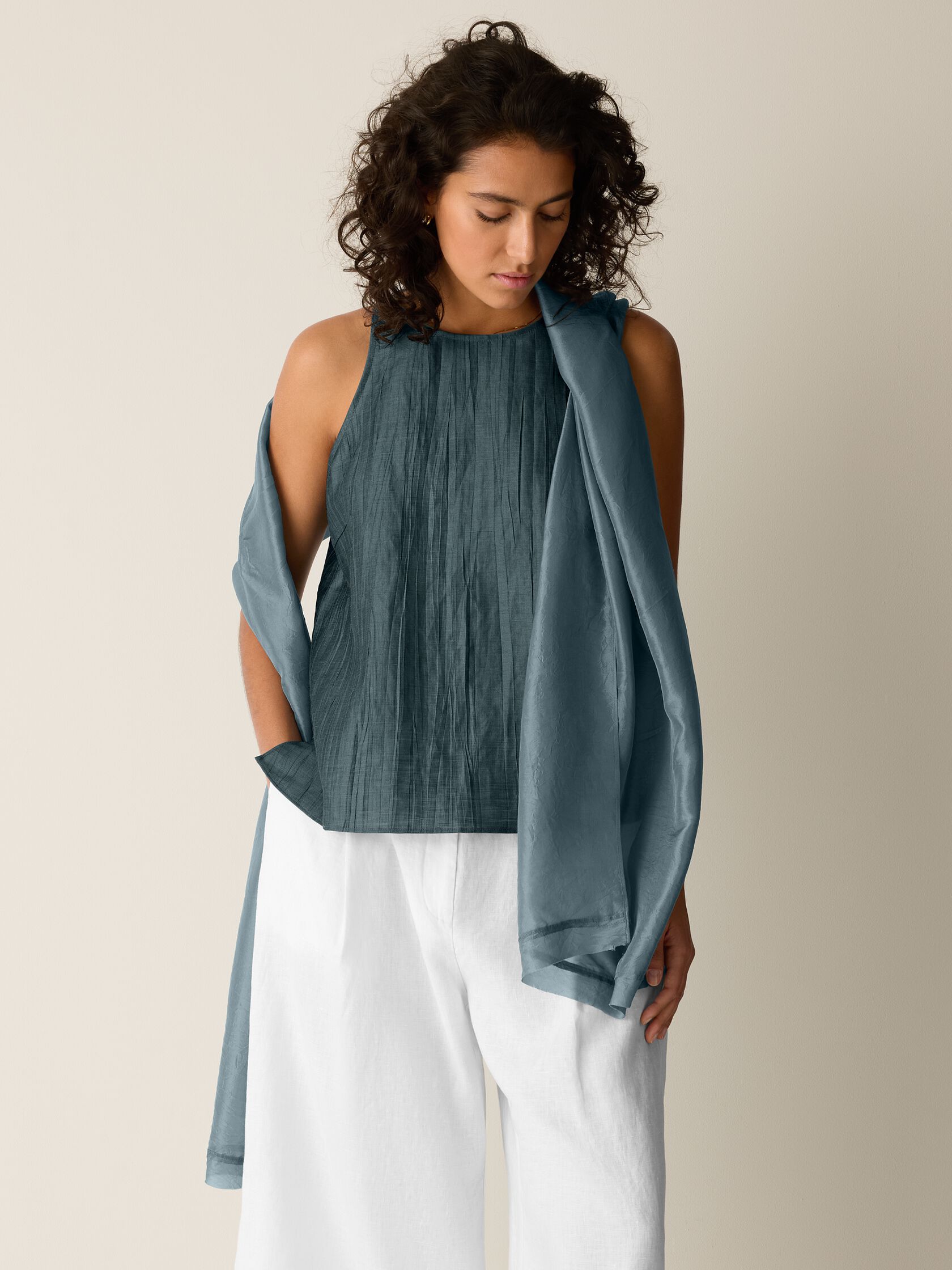 Washed Organic Silk Scarf