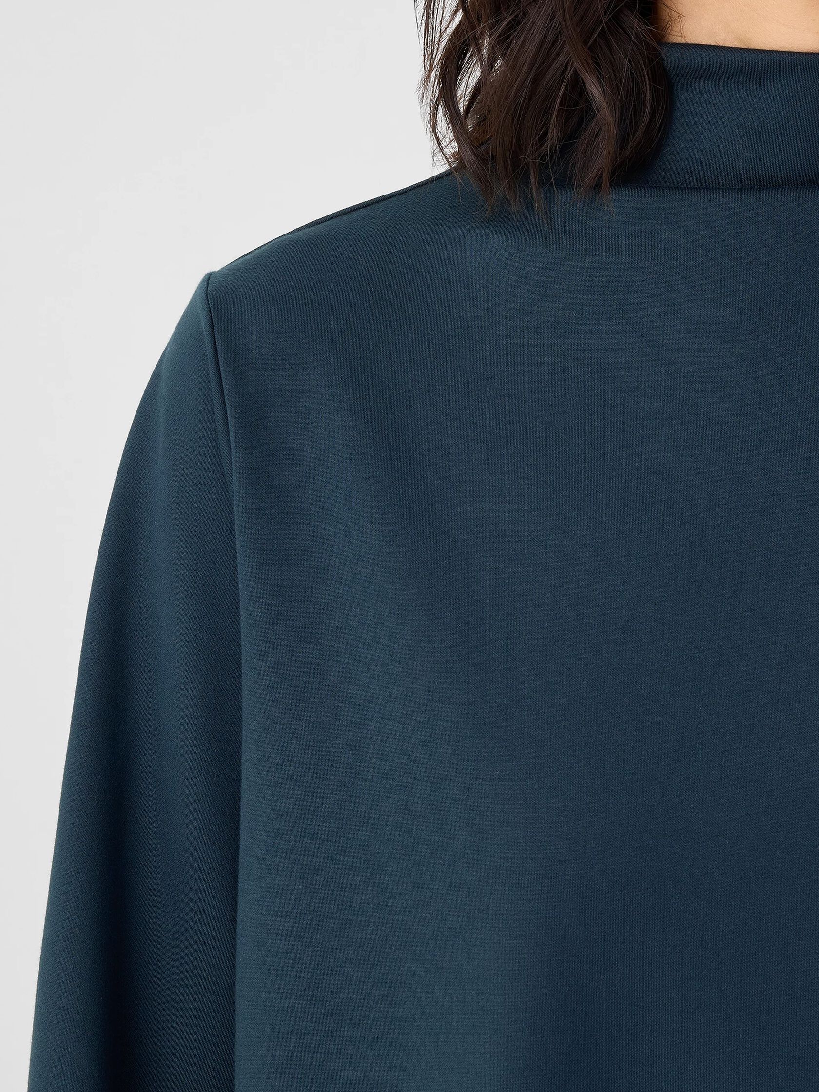 Lightweight Ponte Funnel Neck Top