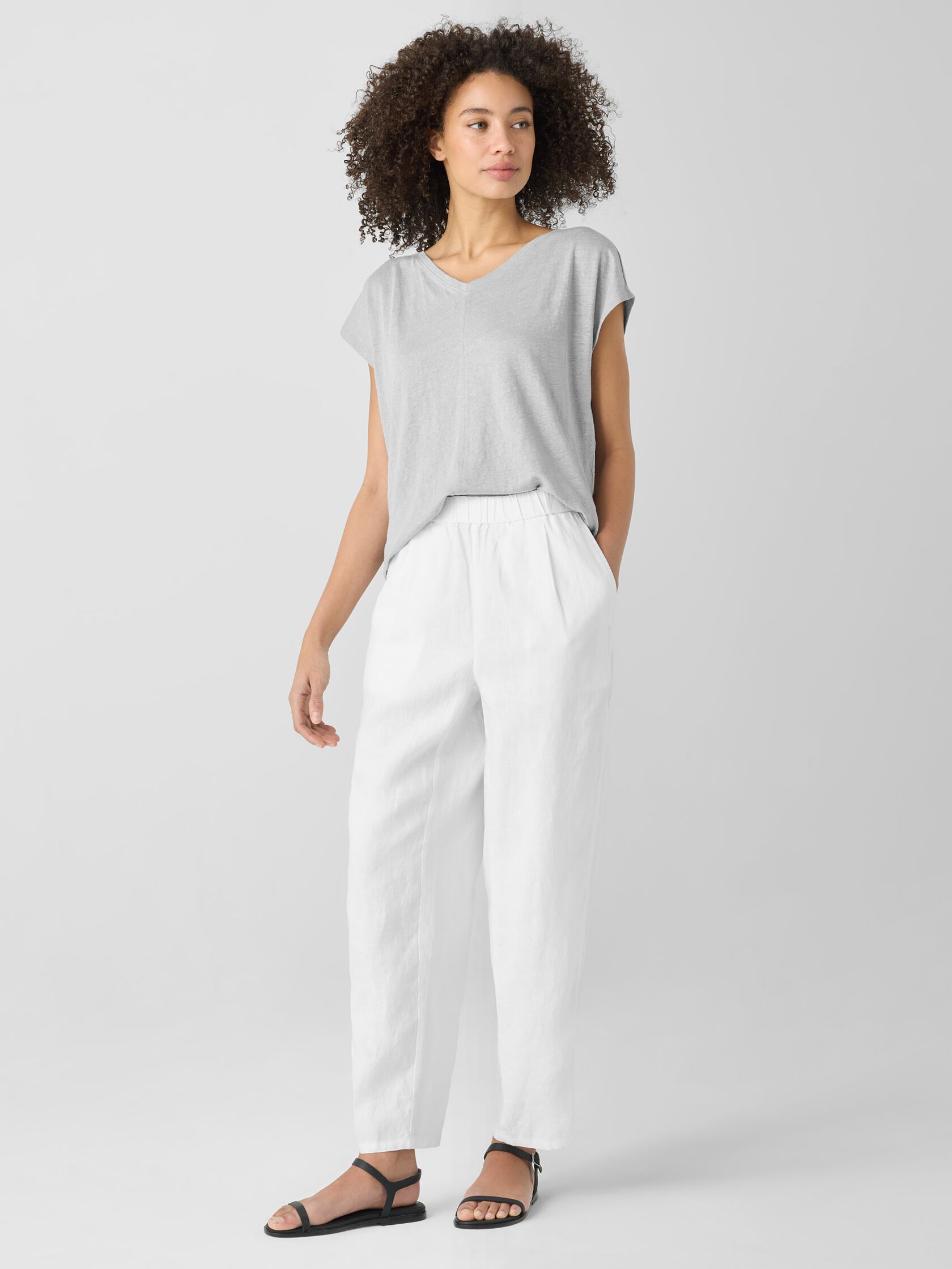Organic Linen Tapered Pant