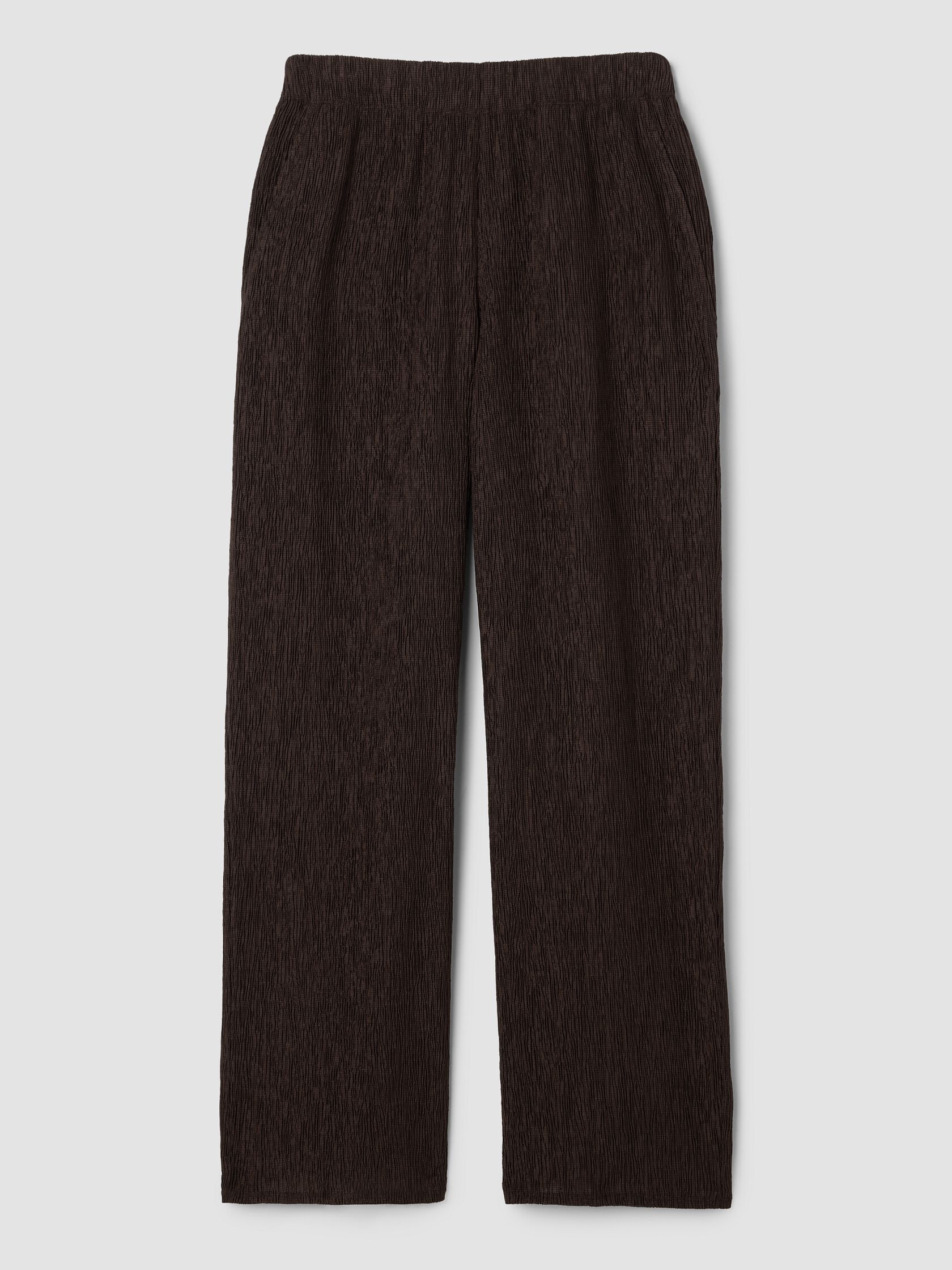 Woven Pliss&eacute; Straight Pant