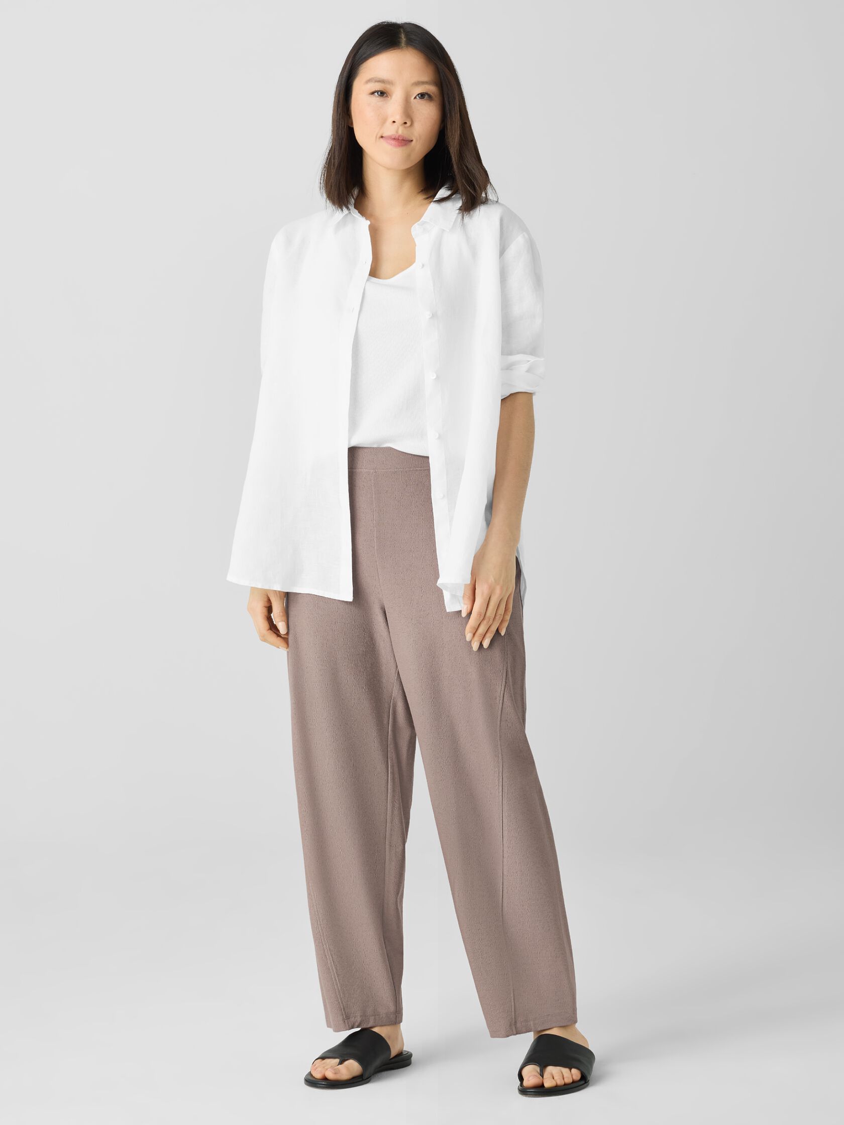 Washable Stretch Crepe Lantern Pant