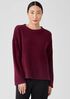 Boucle Wool Knit Crew Neck Box-Top